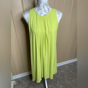 JULIA JORDAN Green Yellow Sleeveless Sheath Dress Flowy Size 6